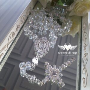 Terço Noiva Luxo Nossa Senhora Guadalupe com Zircônia